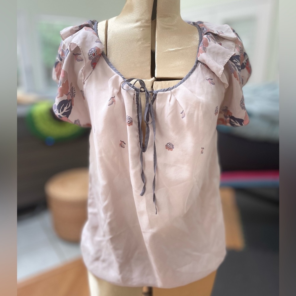 Juicy Couture Silk Floral Blouse